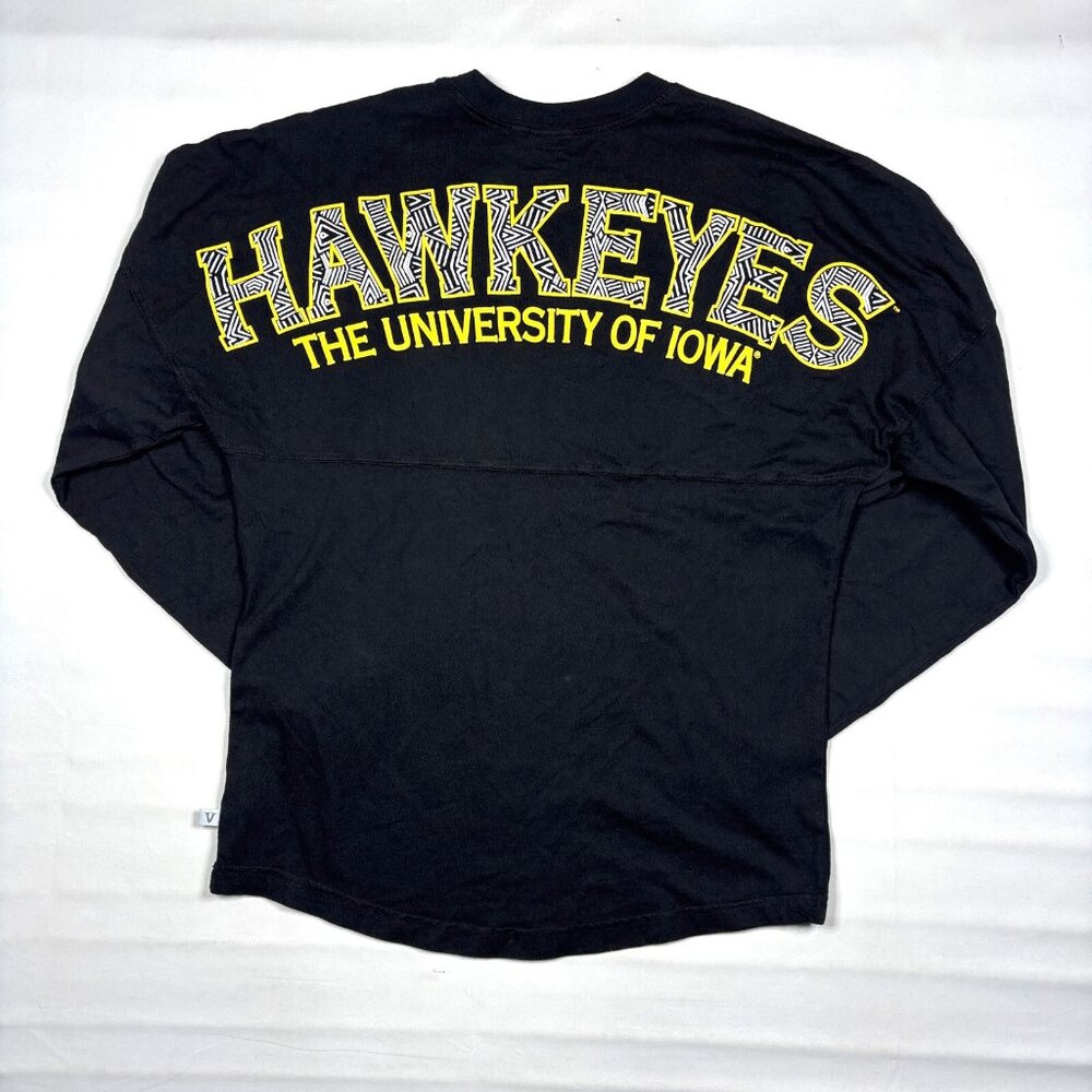 Iowa Hawkeyes Womens Shirt Extra Small Black Colosseum Long Sleeve Spirit Jersey